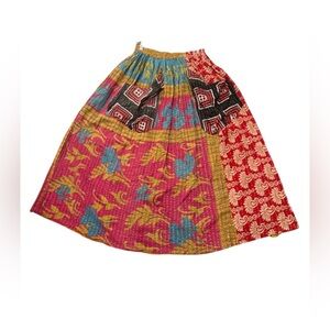 Jaded Gypsy Kantha Maxi Skirt, NWT, Free Size, Fits XS-Large, Unique, Bohemian